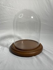 Cloche cúpula display vidro Plymor 4,5" x 6" (base de MDF nogueira) comprar usado  Enviando para Brazil