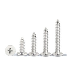 Cross Phillips cabeça de bolacha plana ultrafina parafuso de madeira auto-roscante 10/50 peças M2-M6 comprar usado  Enviando para Brazil