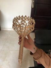 Buquês de flores porta-casamento de ouro e prata para noiva comprar usado  Enviando para Brazil