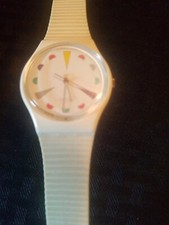 1987 Clássico Branco Fabricado na Suíça Relógio Swatch Masculino e Feminino, Relógio Swatch Anos 80 comprar usado  Enviando para Brazil