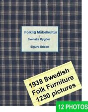 1938 HUGE Swedish Folk Furniture 1200 Pict. Folklig Möbelkultur I Svenska Bygder comprar usado  Enviando para Brazil