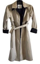 Trench coat vintage London Fog Petite feminino tamanho 4P bronzeado com capuz removido Gs, usado comprar usado  Enviando para Brazil