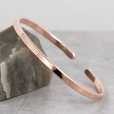 Pulseira de cobre puro martelado cobre sólido artrite terapia da dor bracelete comprar usado  Enviando para Brazil
