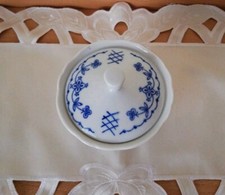 Porzellan zuckerdose kobalt gebraucht kaufen  Lengenfeld