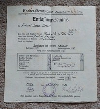 Altes entlassungs zeugnis gebraucht kaufen  Markneukirchen