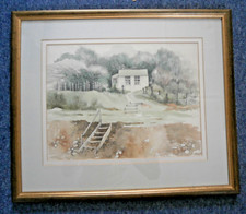 Original watercolour beach for sale  POOLE