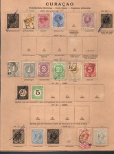 Kleines Konvolut (ca. 40 Stück) alter Briefmarken aus Curacao - ab 1873 comprar usado  Enviando para Brazil