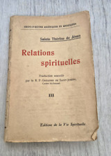 Relations spirituelles tome d'occasion  Créteil