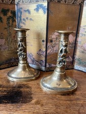 Antique brass candlesticks for sale  EXETER