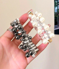 Moda Pérola Linha Telefônica Corda de Cabelo para Cabelo Longo Rabo de Cavalo Alto Trança Bolha comprar usado  Enviando para Brazil