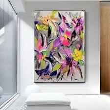 Arte de parede colorida pintura a óleo sobre tela texturizada original moderna pintada à mão comprar usado  Enviando para Brazil