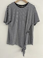 Blusa Threadz listrada gola barco manga curta tamanho grande azul branco marinheiro mar comprar usado  Enviando para Brazil