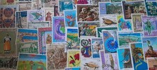 Lot 100 timbres d'occasion  Burbure