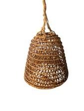 🧡 Lampadario Paralume In Rattan Vintage Anni ‘70 Design Industriale, używany na sprzedaż  Wysyłka do Poland