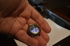 Używany, Damski zegarek Vintage Fossil niebieska twarz na sprzedaż  Wysyłka do Poland