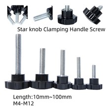 Parafusos de polegar M4 M5 M6 M8 M10 M12 parafusos de botão de mão cabeça de estrela hexalobular de plástico comprar usado  Enviando para Brazil