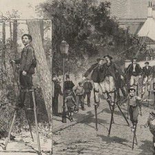 échasses landes gravure d'occasion  Quimper