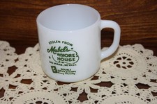 Caneca de café roubada da casa da prostituta de Mabel vidro leitoso Fire King vidro federal, usado comprar usado  Enviando para Brazil