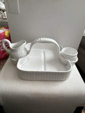 White pottery strawberry for sale  SHANKLIN