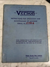 Verson operator service for sale  USA