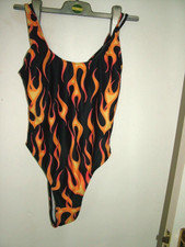Black orange swimsuit for sale  SANDHURST
