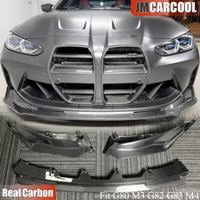 Lábio dianteiro estilo V fibra de carbono real para BMW G80 M3 G82 G83 M4 2021-2025 comprar usado  Enviando para Brazil