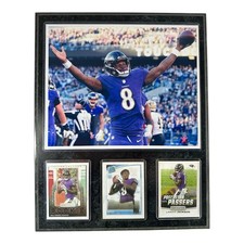 NFL RAVENS LAMAR JACKSON 8x10 IMPRESSÃO COM 11x14 MAT e 3 cartões comprar usado  Enviando para Brazil