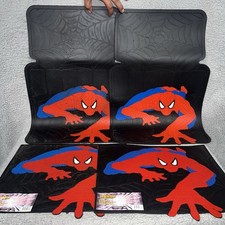Tapetes de assoalho de borracha vinil traseira vintage 2000 Marvel Spiderman carro caminhão dianteiro NOS comprar usado  Enviando para Brazil