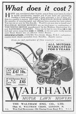 Waltham motor lawn for sale  GLASGOW