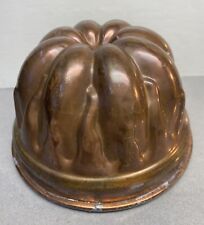 Usado, Molde antigo vintage primitivo de cobre forrado de estanho para bolo de comida geléia pudim comprar usado  Enviando para Brazil