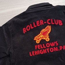 Jaqueta de patinação vintage anos 50 repro preta veludo ROLLERSKATE 45" peito MÉDIO, usado comprar usado  Enviando para Brazil