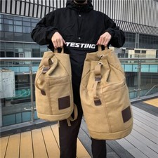 Usado, Mochilas de viagem esportivas de grande capacidade bagagem masculina balde de lona bolsa de ombro comprar usado  Enviando para Brazil