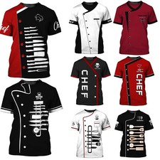 Herren T-Shirt Koch Personalisierbar Fun-Shirt 3D Gedruckt Lustige Oberteile comprar usado  Enviando para Brazil