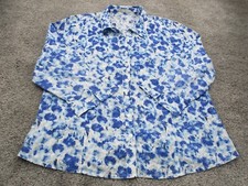 Camisa/blusa regata Petites 14 manga longa colarinho abotoado branco/azul comprar usado  Enviando para Brazil