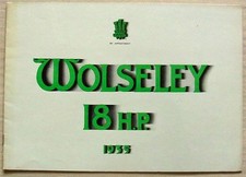 Folheto de vendas de carros Wolseley 18HP para 1935 #1005 comprar usado  Enviando para Brazil