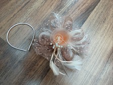 Peach beaded flower for sale  NEWBURY