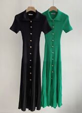 Vestido midi Sandro feminino gola tricô peito único linha A comprar usado  Enviando para Brazil