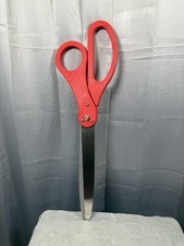 Usado, Tesoura gigante novidade cabo vermelho 15 polegadas decoração adereço fita corte cerimônia arte comprar usado  Enviando para Brazil