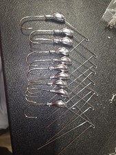 10 cabeças de isca giratória gancho Mustad 1/2 5/8 3/4 1 onça R FIO CURVO comprar usado  Enviando para Brazil