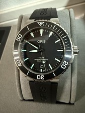 Relógio masculino ORIS Aquis mostrador preto pulseira de borracha aço inoxidável 39 polegadas comprar usado  Enviando para Brazil