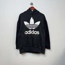 Vintage Adidas Unisex Czarna bawełniana bluza z kapturem Rozmiar S Yzy Gosha Logo lata 90. Regular Fit na sprzedaż  PL