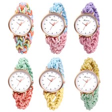 Relógio de pulso feminino feminino pulseira elástica corda elástica analógico quartzo comprar usado  Enviando para Brazil