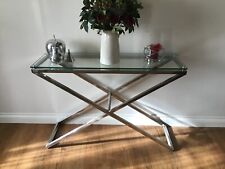 Glass chrome console for sale  BROADWAY