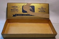 Antigo Caixa de revólver Smith & Wesson folha de ouro 38. Militares e policiais comprar usado  Enviando para Brazil