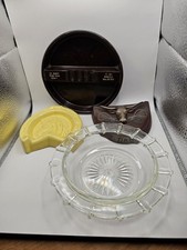 Lote de 4 cinzeiros/bugigangas vintage de vidro etc todos os estilos diferentes comprar usado  Enviando para Brazil