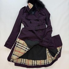 Usado, Trench coat Burberry London Nova Check algodão vinho tinto tamanho 38/EUA:S autêntico comprar usado  Enviando para Brazil