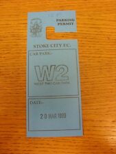 1999 ticket stoke for sale  BIRMINGHAM