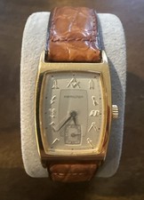 RARO Hamilton Relógio Tanque Maçônico Masculino 23mm Mostrador Prata Ouro Retângulo Nova Bateria comprar usado  Enviando para Brazil