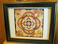 PINTURA AQUÁTICA MANDALA EMOLDURADA NUMERADA ASSINADA POR JEANNE HARTMANN "HOMEM NO LABIRINTO THR" comprar usado  Enviando para Brazil