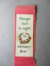 Victorian bookmark memoriam for sale  NORWICH